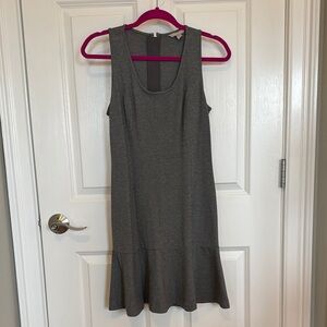 Gray Sleeveless Racerback Fit and Flair Dress